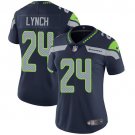 Women's #24 Marshawn Lynch Seattle Seahawks Color Rush Limited Navy Blue Jersey