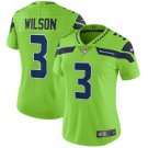 Women's #3 Russell Wilson Seattle Seahawks Color Rush Limited Green Jersey