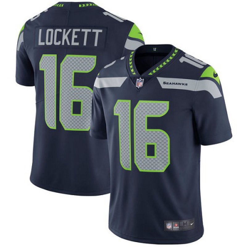 Men & Youth #16 Tyler Lockett Seattle Seahawks Color Rush Limited Navy Blue Jersey