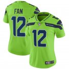 Women's #12 Fan Seattle Seahawks Color Rush Limited Green Jersey