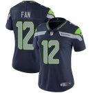 Women's #12 Fan Seattle Seahawks Color Rush Limited Navy Blue Jersey