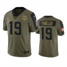 Men & Youth #19 Adam Thielen Minnesota Vikings 2021 Salute to Service Limited Olive Jersey