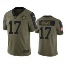 Men & Youth #17 Davante Adams Los Vegas Raiders 2021 Salute to Service Limited Olive Green Jersey