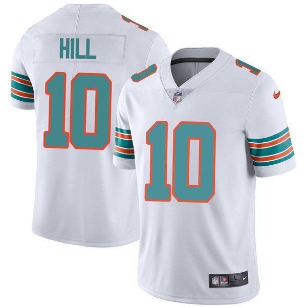 Men & Youth #10 Tyreek Hill Miami Dolphins Color Rush Limited White Jersey