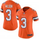Women's #3 Russell Wilson Denver Broncos Color Rush Limited Orange Jersey