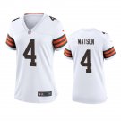Women's #4 Deshaun Watson Cleveland Browns White Game Jersey