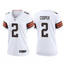 Women's #2 Amari Cooper Cleveland Browns White Game Jersey