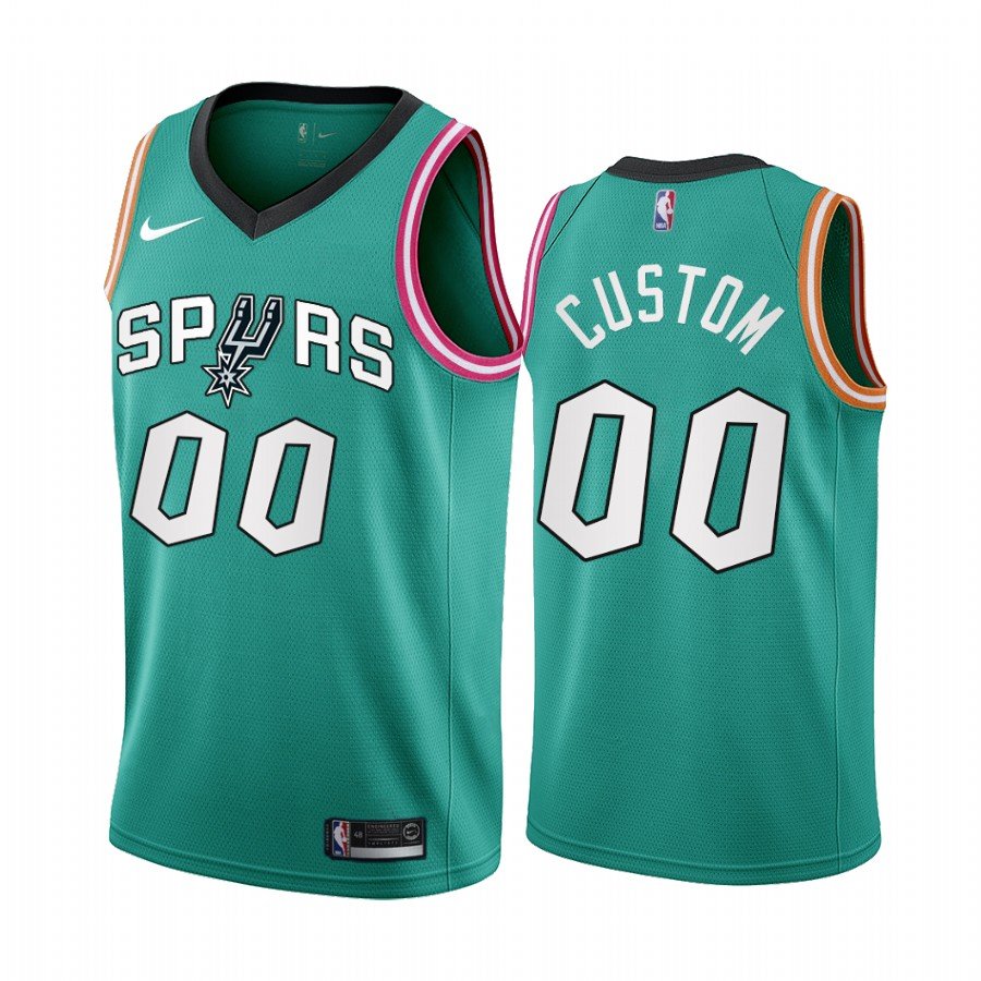 Custom Men & Youth San Antonio Spurs 2022-23 City Edition Teal Green Jersey