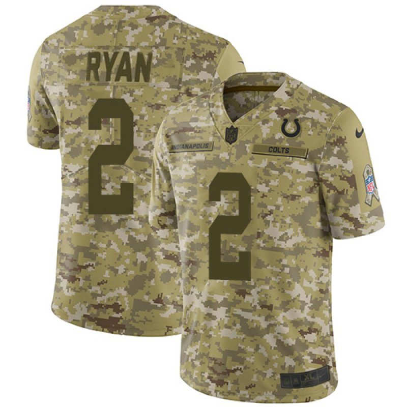 Men & Youth #2 Matt Ryan Indianapolis Colts Salute to Service Limited Camo Jersey