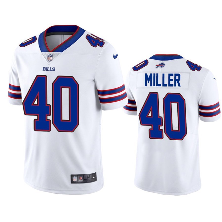 Men & Youth #40 Von Miller Buffalo Bills Color Rush Limited White Jersey