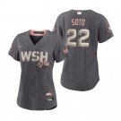 Women's #22 Juan Soto Washington Nationals 2022 City Connect Gray Jersey