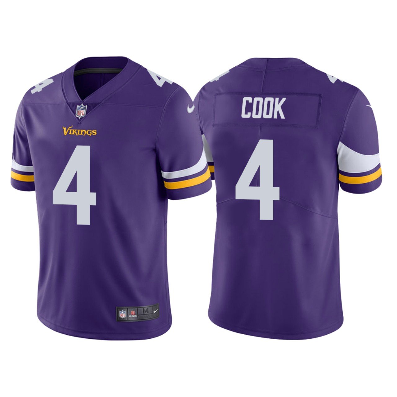 Men & Youth #4 Dalvin Cook Minnesota Vikings Color Rush Limited Purple Jersey