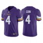Men & Youth #4 Dalvin Cook Minnesota Vikings Color Rush Limited Purple Jersey