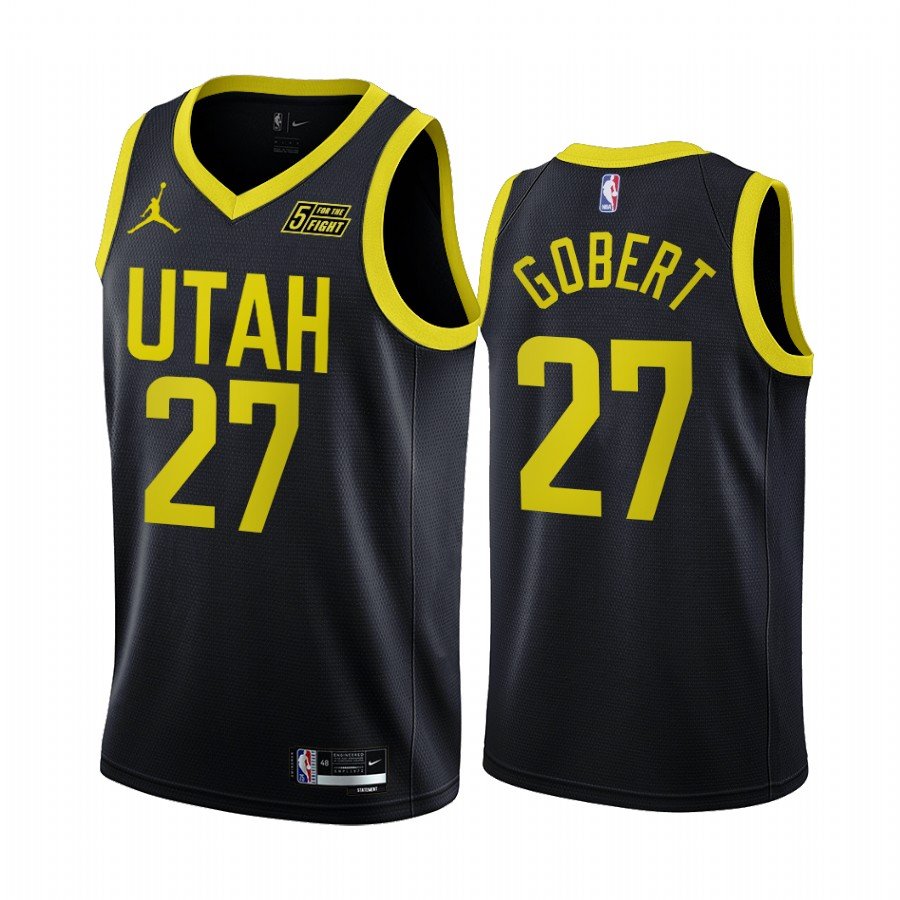 Men & Youth #27 Male Rudy Utah Jazz 2022-23 Statement Edition Black Jersey