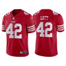 Men & Youth #42 Ronnie Lott San Francisco 49ers 2022 Color Rush Limited Red Jersey