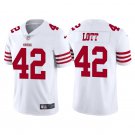 Men & Youth #42 Ronnie Lott San Francisco 49ers 2022 Color Rush Limited White Jersey