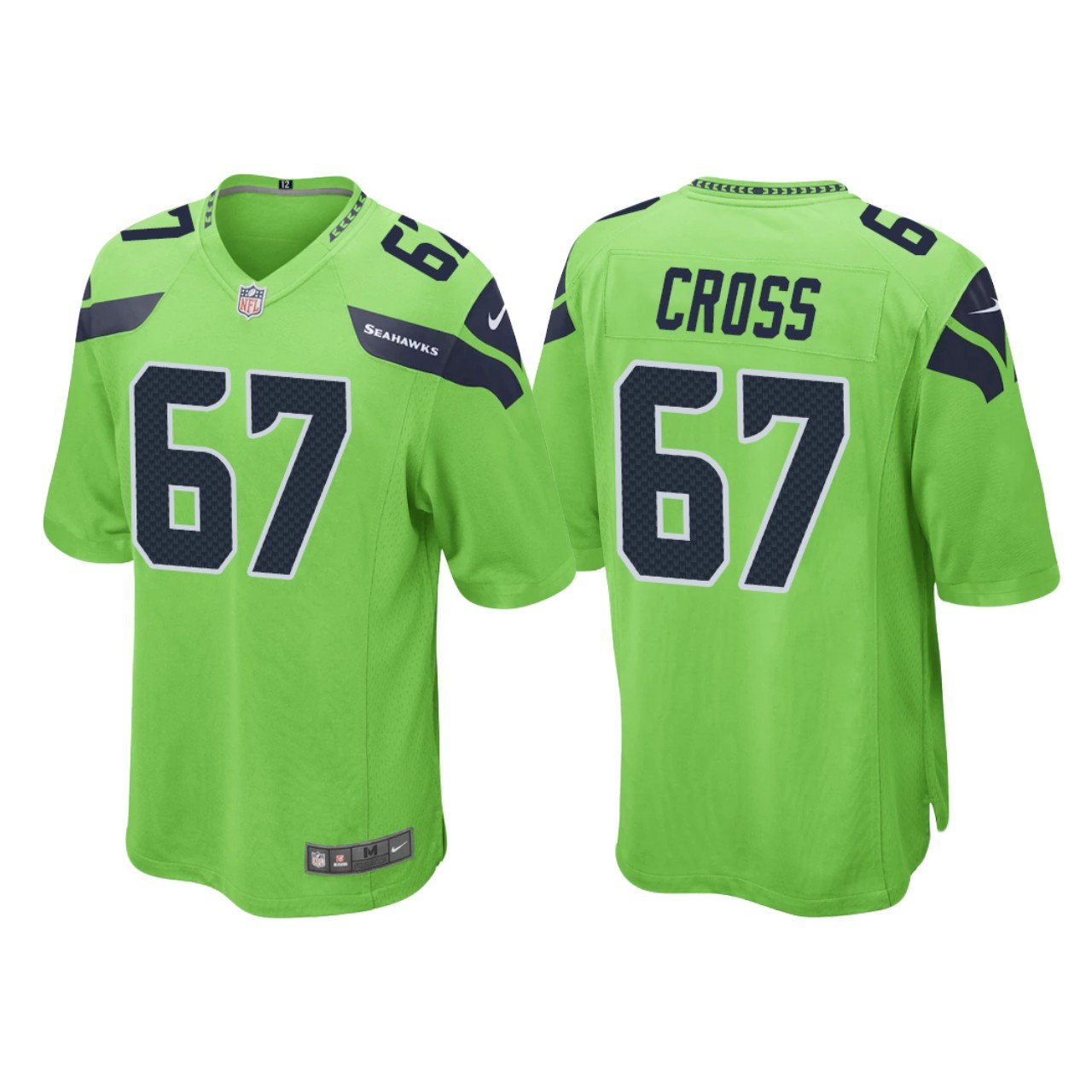 Men & Youth #67 Charles Cross Seattle Seahawks 2022 NFL Draft Game Green Jersey