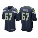 Men & Youth #67 Charles Cross Seattle Seahawks 2022 NFL Draft Game Navy Blue Jersey