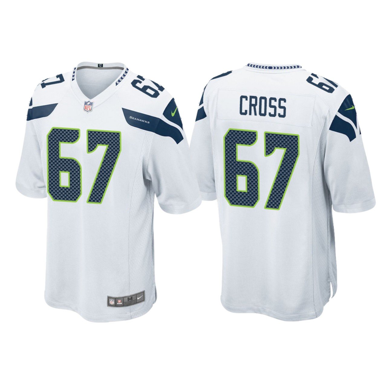 Men & Youth #67 Charles Cross Seattle Seahawks 2022 NFL Draft Game White Jersey