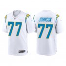 Men & Youth #77 Zion Johnson Los Angeles Chargers 2022 NFL Draft Game White Jersey