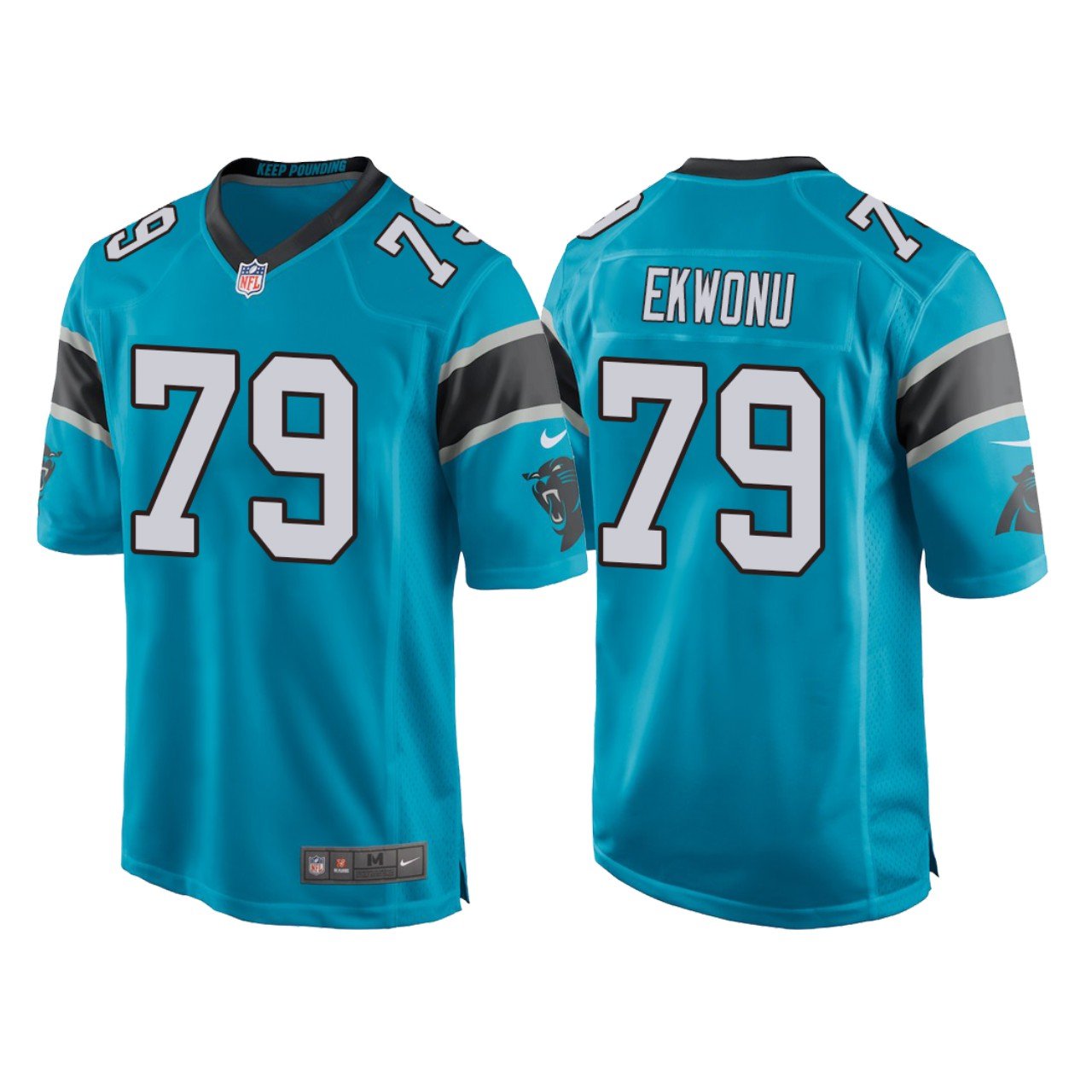 Men & Youth #79 Ikem Ekwonu Carolina Panthers 2022 NFL Draft Color Rush Limited Blue Jersey