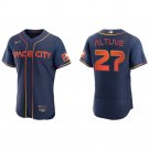Men & Youth #27 Jose Altuve Houston Astros Flex Base 2022 City Connect Navy Blue Jersey
