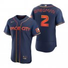 Men & Youth #2 Alex Bregman Houston Astros Flex Base 2022 City Connect Navy Blue Jersey