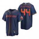 Men & Youth #44 Yordan Alvarez Houston Astros Cool Base 2022 City Connect Navy Blue Jersey