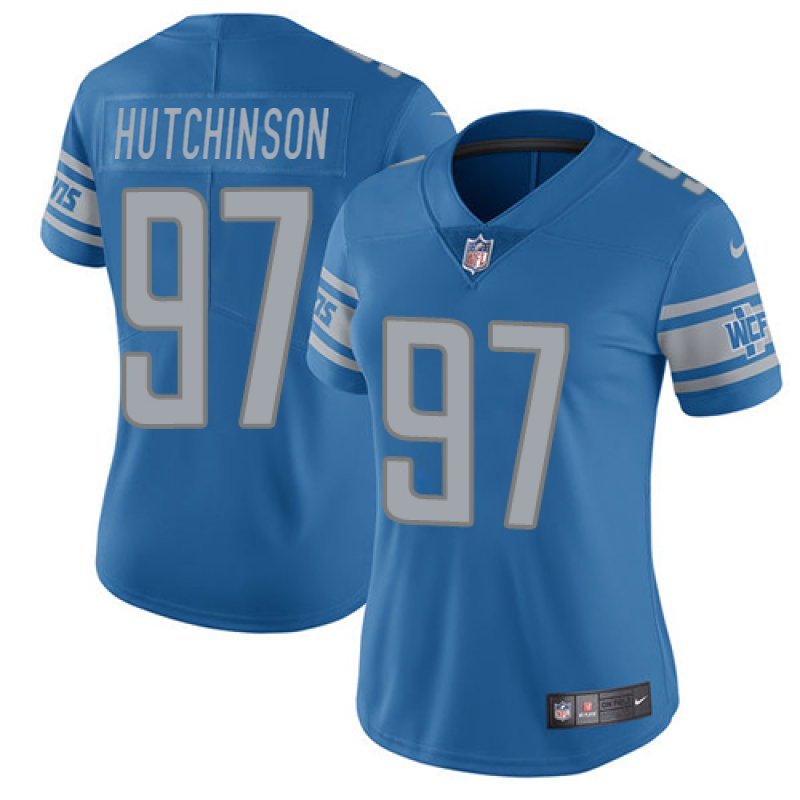 Women's #97 Aidan Hutchinson Detroit Lions 2022 NFL Draft Color Rush ...