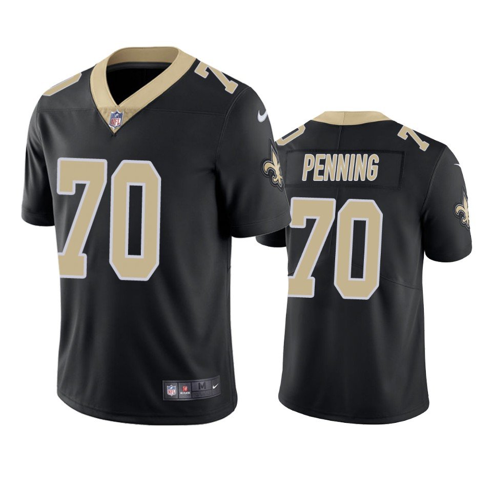 Men & Youth #70 Trevor Penning New Orleans Saints 2022 NFL Draft Color Rush Limited Black Jersey