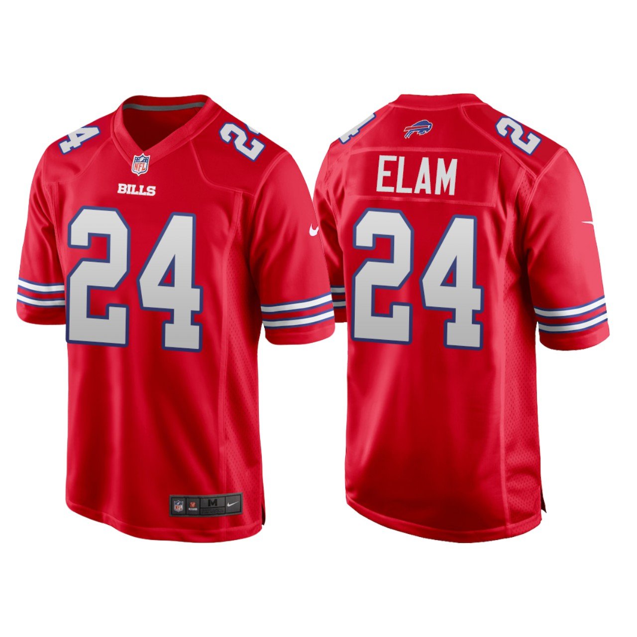 Men & Youth #24 Kaiir Elam Buffalo Bills 2022 NFL Draft Game Royal Red Jersey