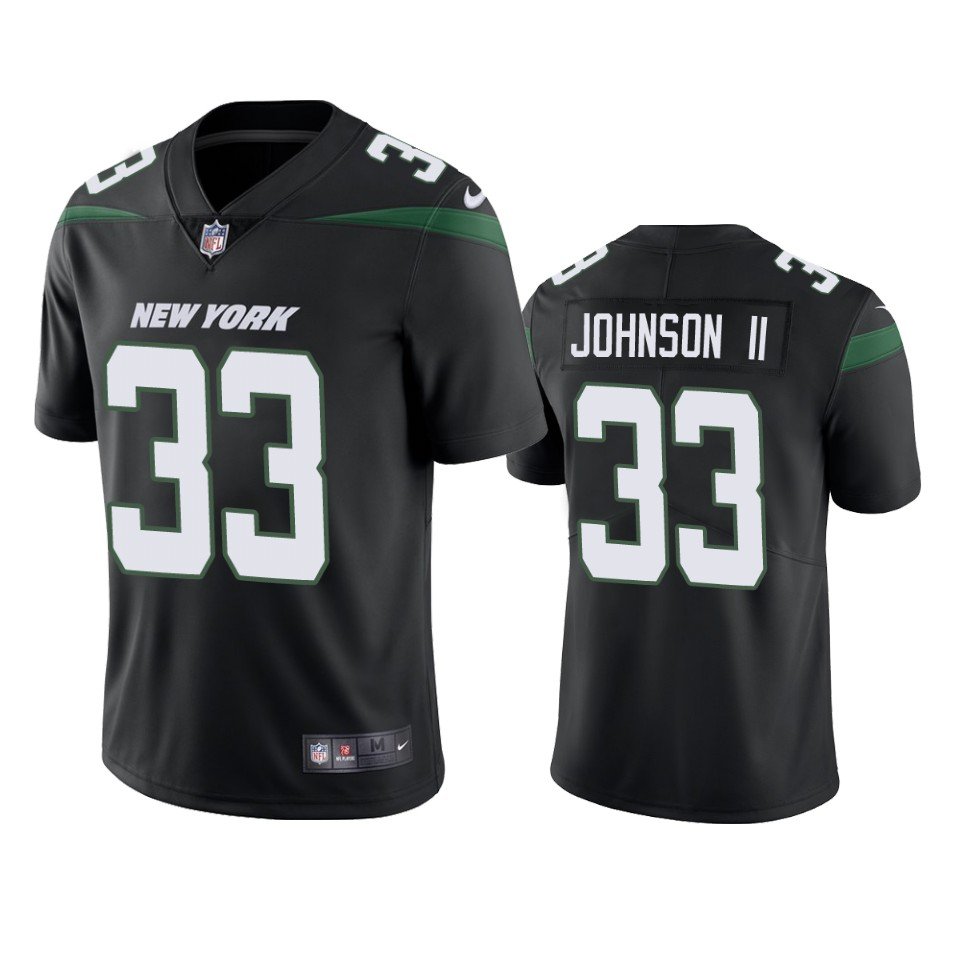 Men & Youth #33 Jermaine Johnson II New York Jets 2022 NFL Draft Color Rush Limited Black Jersey