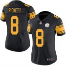 Women's #8 Kenny Pickett Pittsburgh Steelers 2022 NFL Draft Color Rush Limited Black Jersey