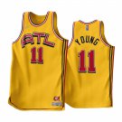 Men & Youth #11 Trae Young Atlanta Hawks 2022-23 Earned Edition Yellow Jersey