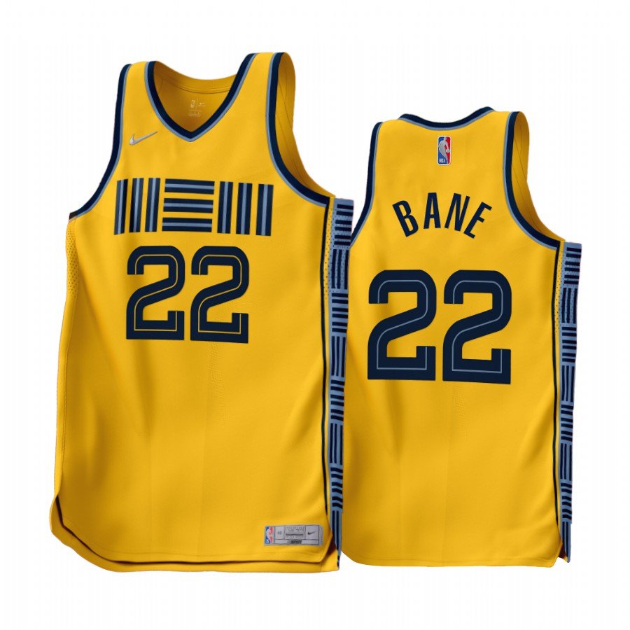 Men & Youth #22 Desmond Bane Memphis Grizzlies 2022-23 Earned Edition Yellow Jersey