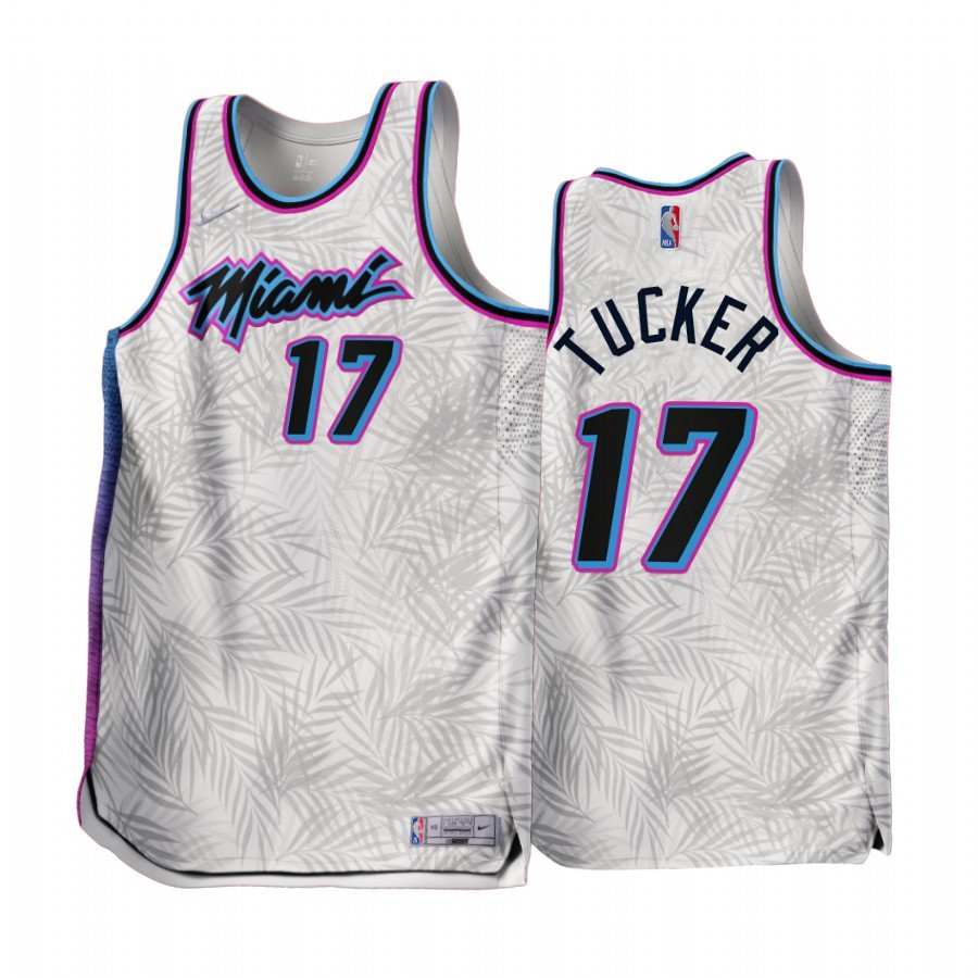 Men & Youth #17 P.J. Tucker Miami Heat 2022-23 Earned Edition White Jersey