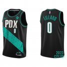 Men & Youth #0 Damian Lillard Portland Trail Blazers 2022/23 City Edition Black Jersey