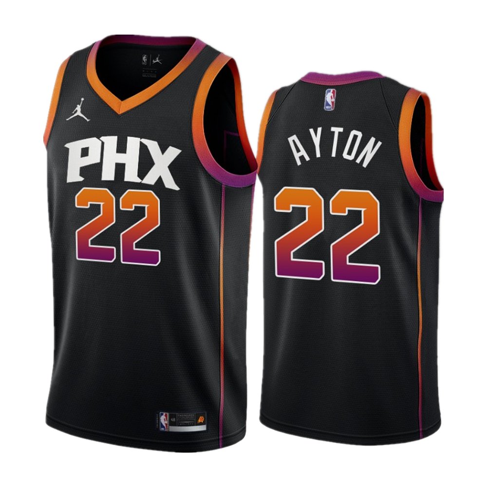 Men & Youth #22 Deandre Ayton Phoenix Suns 2022/23 Statement Edition Black Jersey