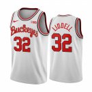 Men's #32 E.J. Liddell Ohio State Buckeyes College Basketball White Jersey