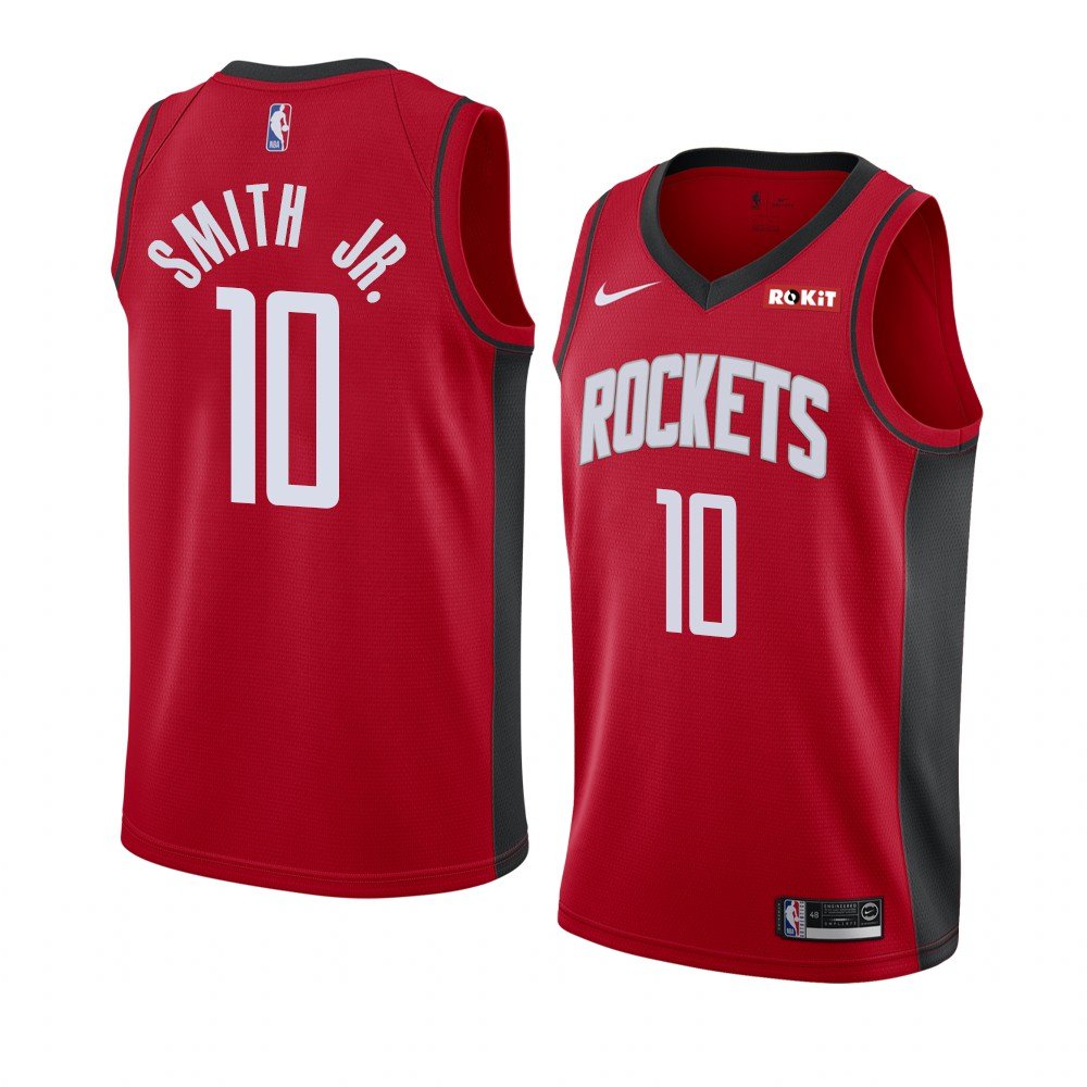 Men & Youth #10 Jabari Smith Jr. Houston Rockets Icon Edition Red Jersey