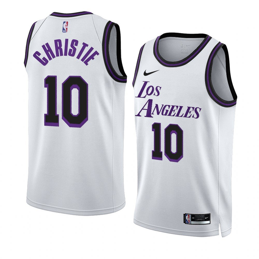 Men & Youth #10 Max Christie Los Angeles Lakers 2022-23 City Edition White Jersey