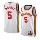 Men & Youth #5 Dejounte Murray Atlanta Hawks 2022-23 Association Edition White Jersey