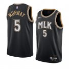Men & Youth #5 Dejounte Murray Atlanta Hawks MLK City Edition Black Jersey