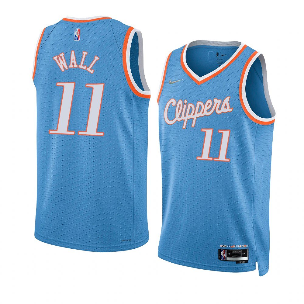 Men & Youth #11 John Wall Los Angeles Clippers City Edition Blue Jersey