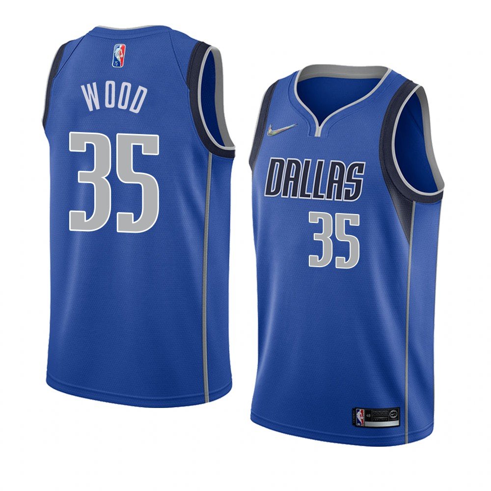 Men & Youth #35 Christian Wood Dallas Mavericks Icon Edition Blue Jersey
