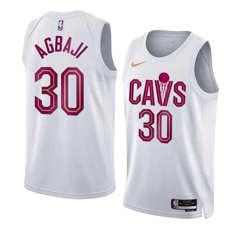 Men & Youth #30 Ochai Agbaji Cleveland Cavaliers 2022-23 Association Edition White Jersey