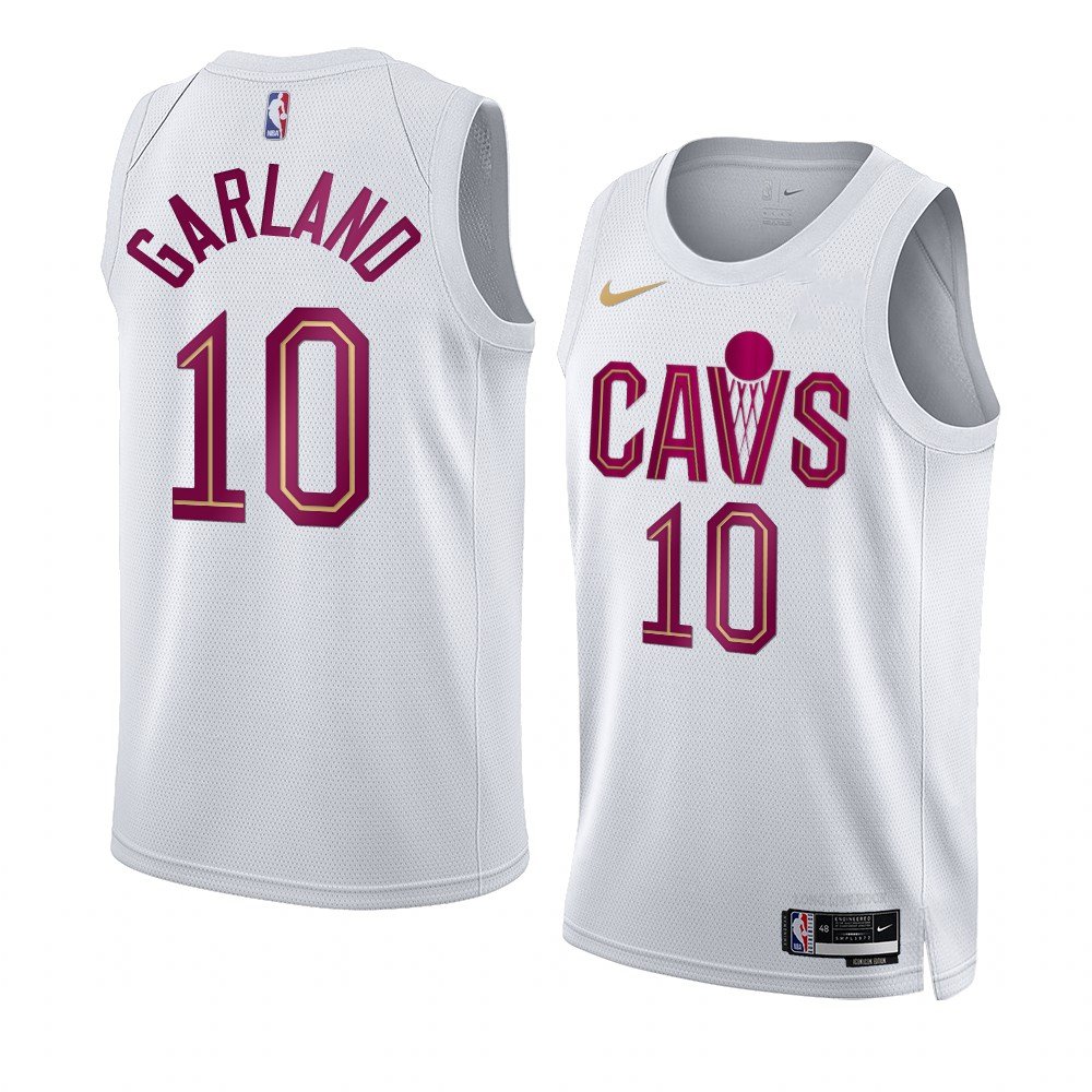 Men & Youth #10 Darius Garland Cleveland Cavaliers 2022/23 Association Edition White Jersey