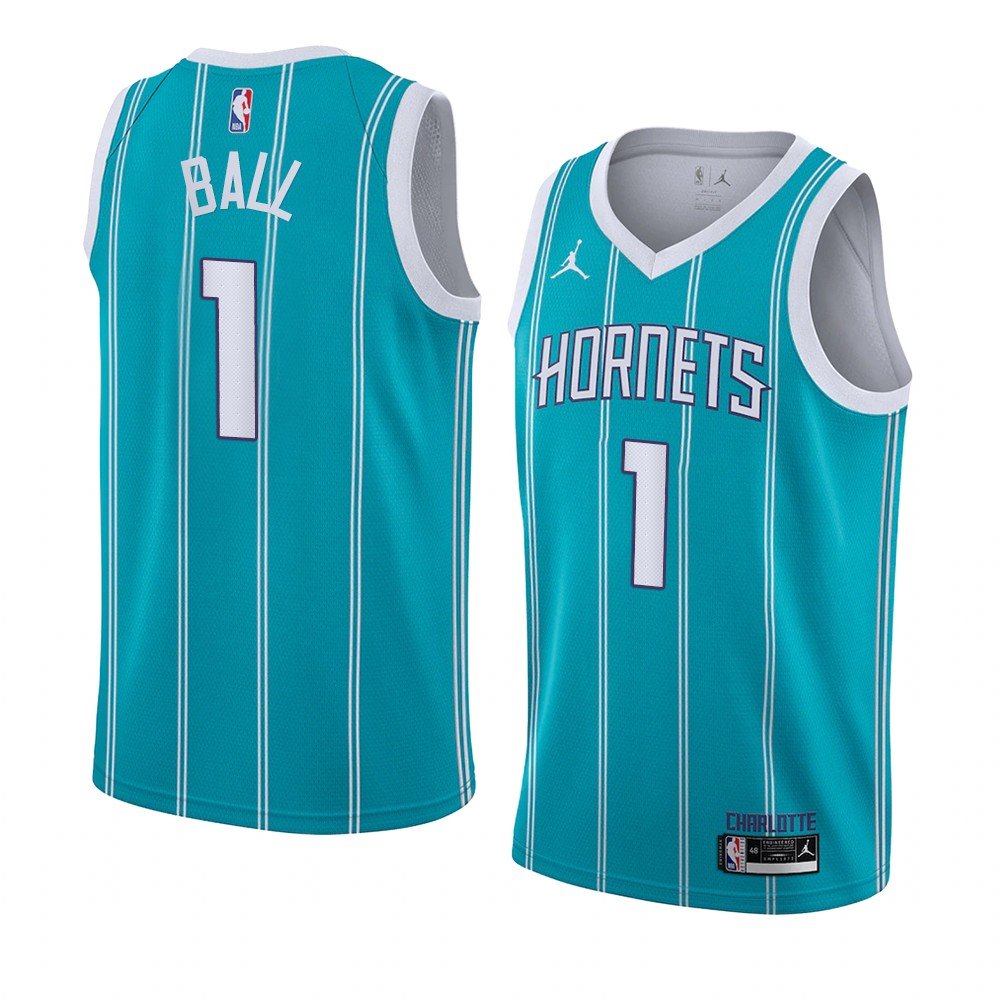 Men & Youth #1 LaMelo Ball Charlotte Hornets Icon Edition Teal Blue Jersey