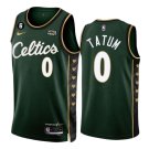 Men & Youth Kids #0 Jayson Tatum Boston Celtics 2022-23 City Edition Green Jersey
