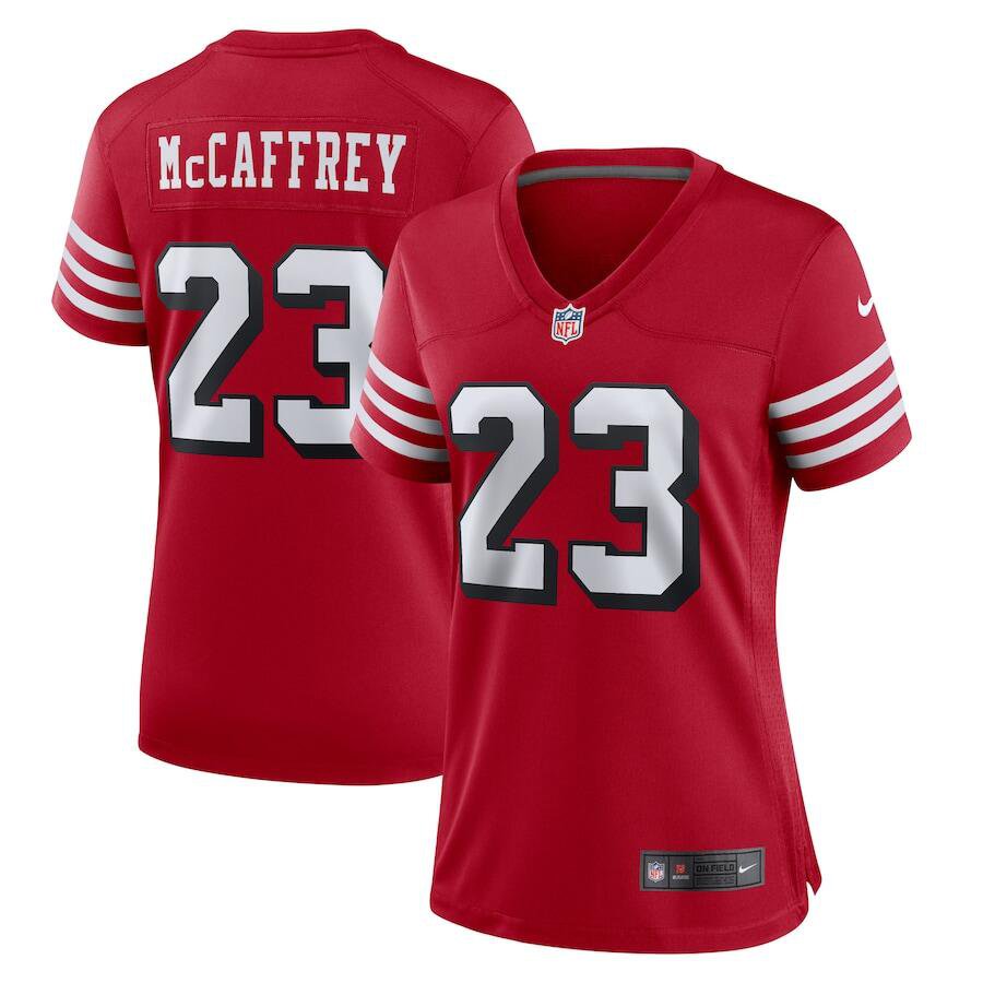 Women's #23 Christian McCaffrey San Francisco 49ers Color Rush Limited ...